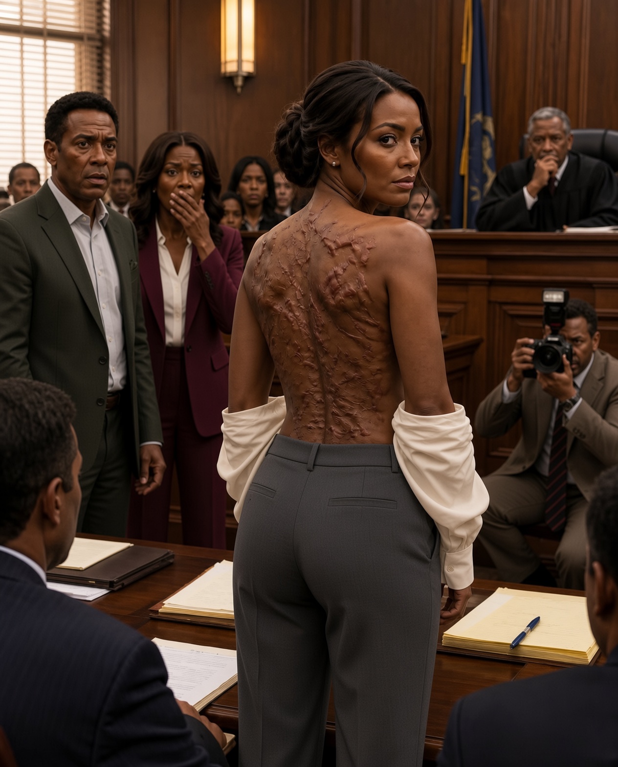 My Husband Brought His Mistress to Our Divorce Trial, Certain I'd Leave With Nothing — Then I Took Off My Coat and the Courtroom Went Silent