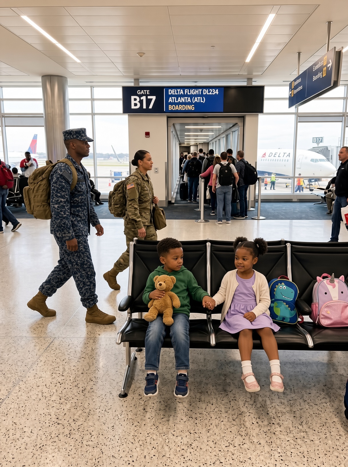 I Watched a Woman Walk Away From Two 5-Year-Old Twins at the Airport Without a Single Glance Back — She Had No Idea an Army Colonel Had Already Made a Decision