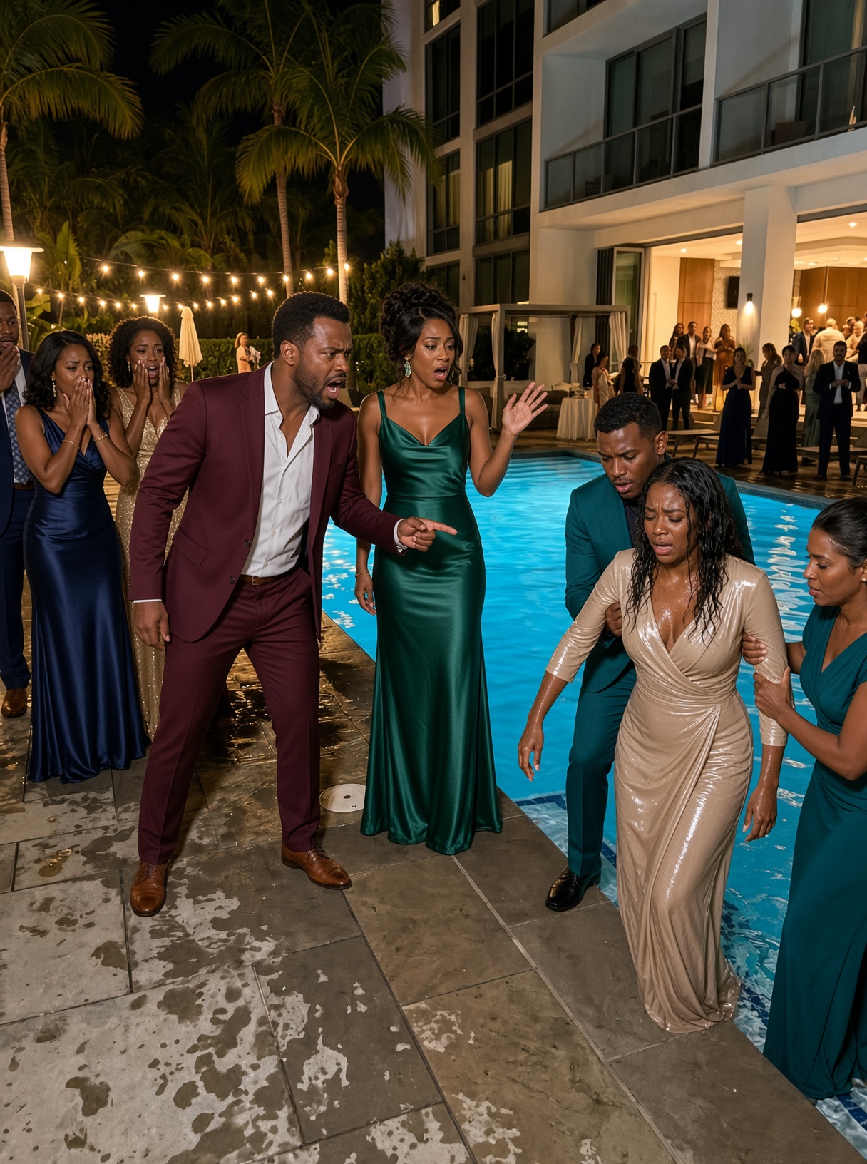 My Sister Pushed Me Into a Pool Knowing I Couldn’t Use My Right Arm—Before the Reception Ended, Her Fiancé Canceled Their Honeymoon