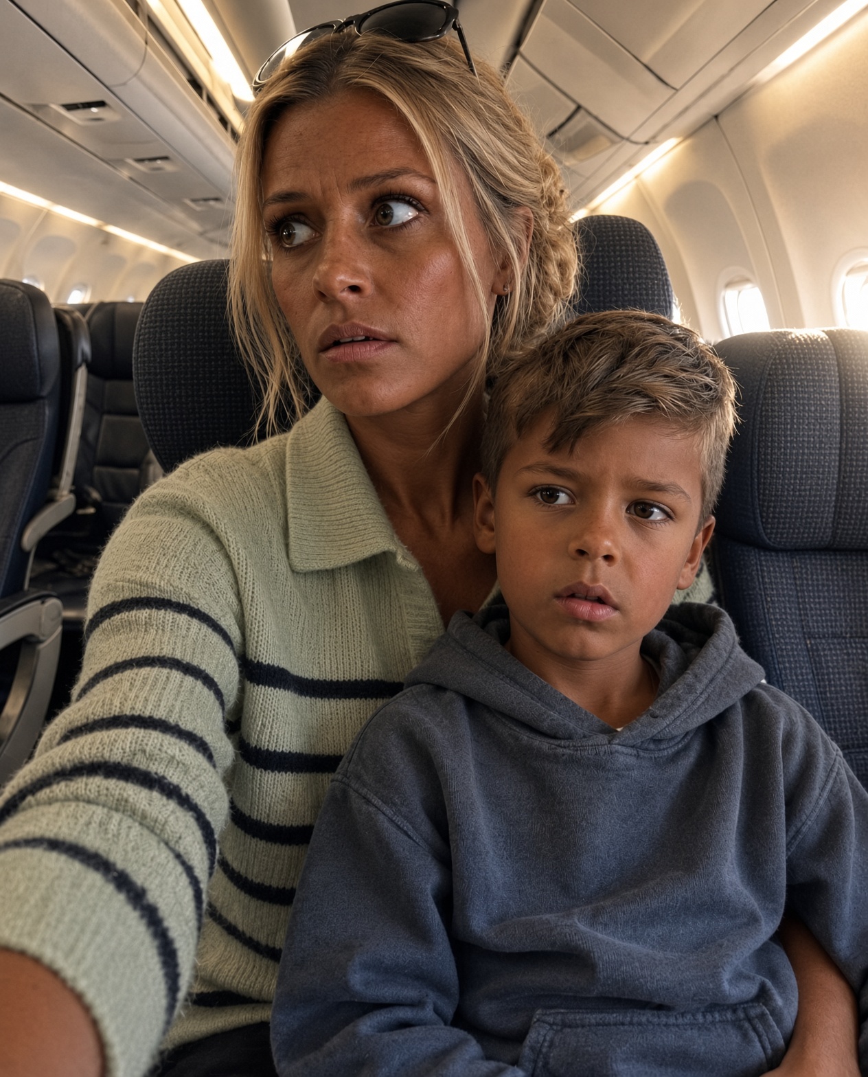 My Son and I Secretly Boarded My Pilot Husband’s Flight to Surprise Him—Then His Announcement Exposed the Secret He’d Been Hiding