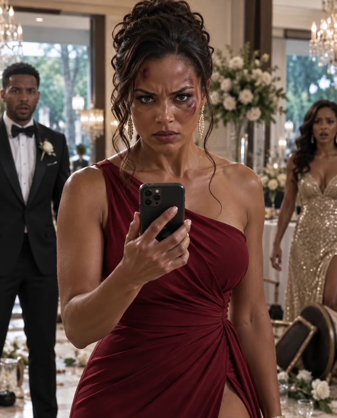 At my birthday party, my husband publicly m0cked me over his mistress’s stained dress. I stayed silent, called my five brothers, and whispered, “I need you here.” Then black SUVs appeared and his smile vanished instantly.
