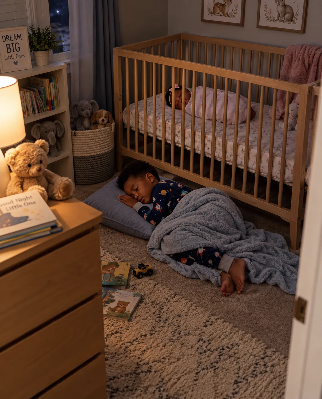 My 7-Year-Old Son Started Sleeping Under His Newborn Sister’s Crib – When I Heard What He Was Whispering to Her at 2 AM, I Went Pale