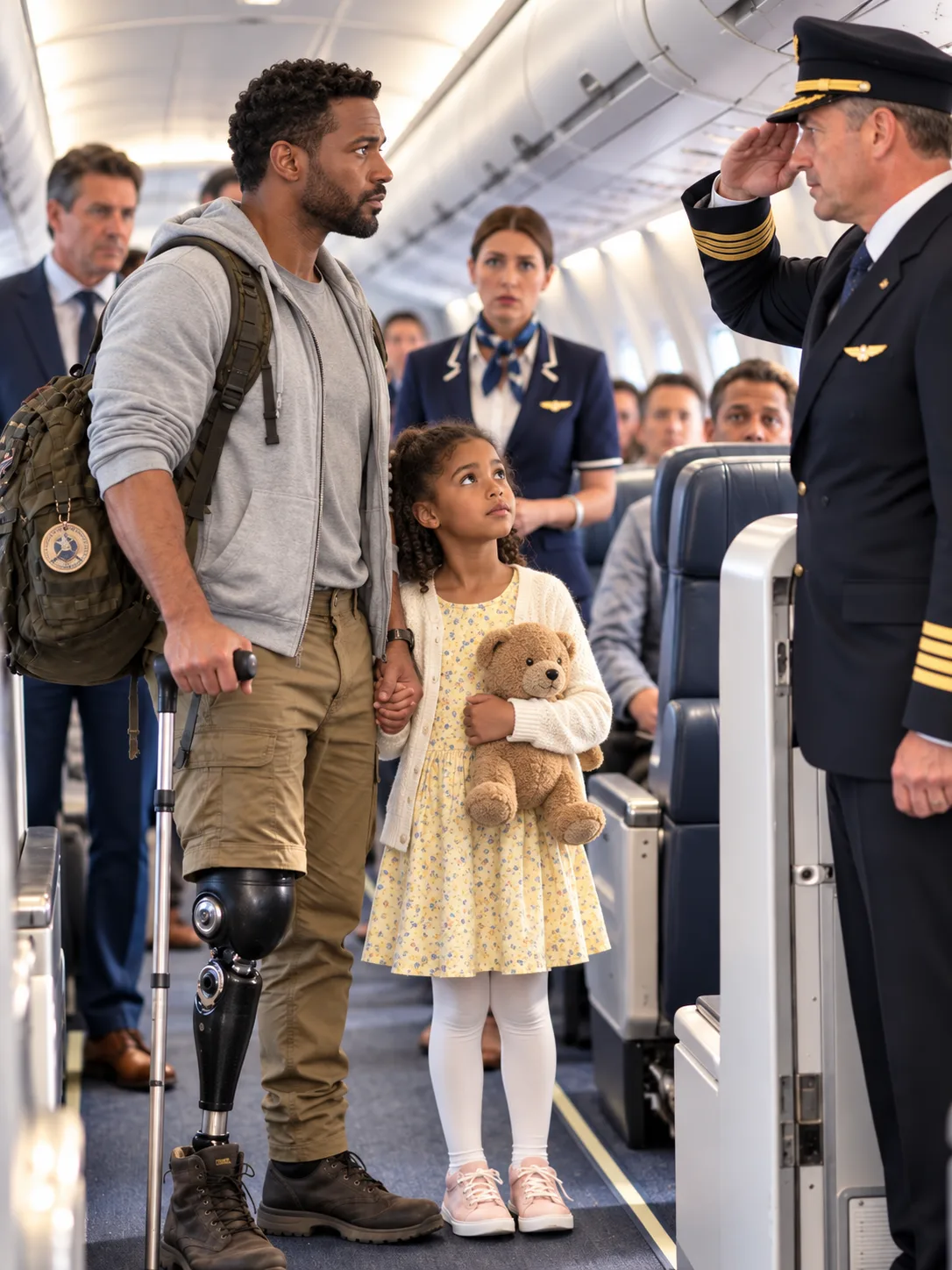 They Tried to Move My Daughter and Me Out of First Class—Then the Captain Saw My Name