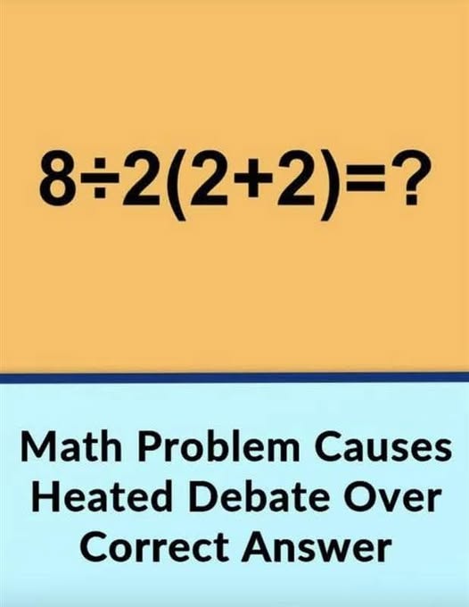 Math problem divides the internet