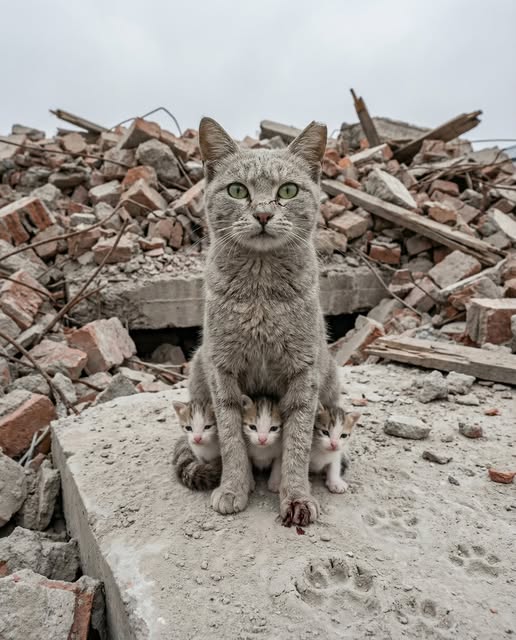 They Didn't Know Anything Was Alive Inside. Then They Saw Paw Prints Coming Out of the Dust
