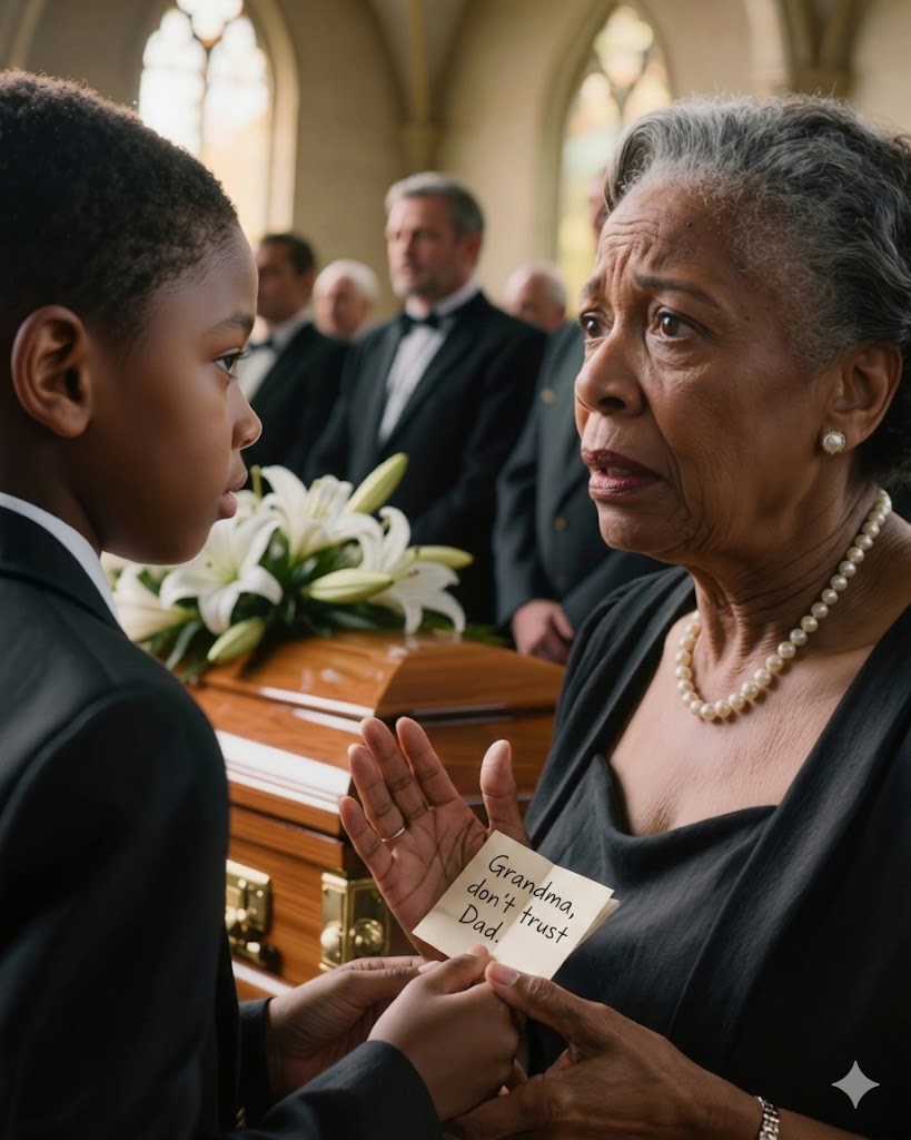 At my husband’s funeral, my 11-year-old grandson pressed a note into my palm: “Grandma, don’t trust Dad.” I wanted to dismiss it as grief. By dawn, I’d learned my son wasn’t mourning—he was waiting for my signature. One call, one folder, and everything changed