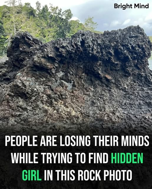 Can You Spot the Hidden Girl in This Rock Illusion? 👀🪨