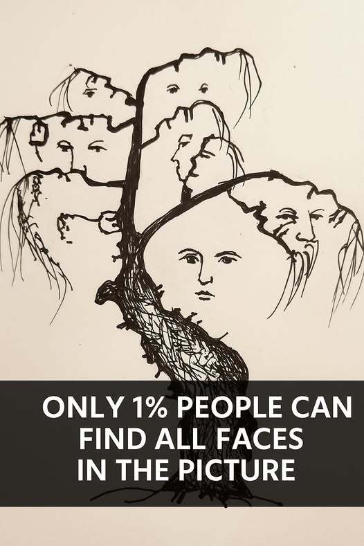 Most People Fail This Test — Can You Find All the Faces in the Picture