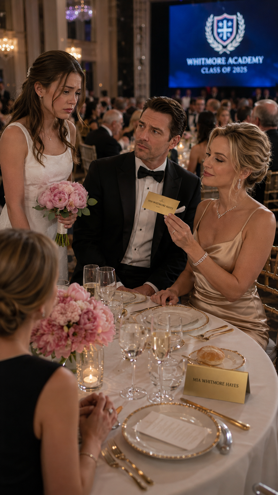 HIS MISTRESS SAT IN MY DAUGHTER’S RESERVED SEAT, SMILED AT HER GOLD NAME CARD, AND MY HUSBAND TOLD OUR CHILD, “LET’S NOT MAKE THIS AWKWARD.”