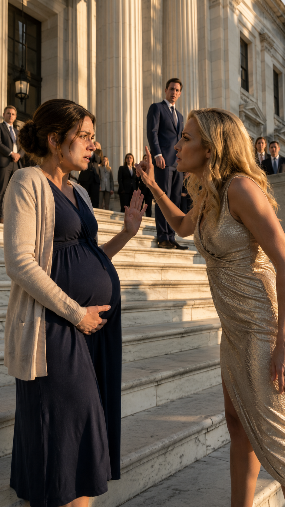 THE MISTRESS PUSHED HIS PREGNANT WIFE DOWN THE COURTHOUSE STAIRS, never realizing the woman’s brother was the most feared lawyer in the state.