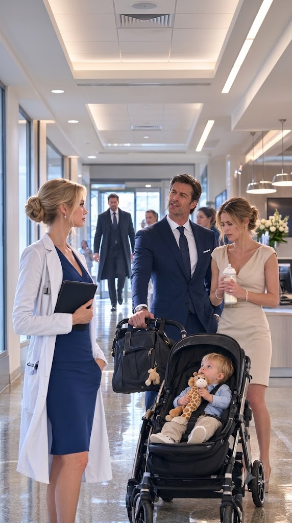 ONE YEAR AFTER THE DIVORCE, I RAN INTO MY EX-HUSBAND AT THE HOSPITAL, AND WHEN HE SMIRKED ABOUT HAVING A ONE-YEAR-OLD SON WITH MY FORMER BEST FRIEND, I SMILED AND SAID, “REALLY?”—FIVE MINUTES BEFORE A MAN WALKED IN AND SHE DROPPED THE BABY BOTTLE.