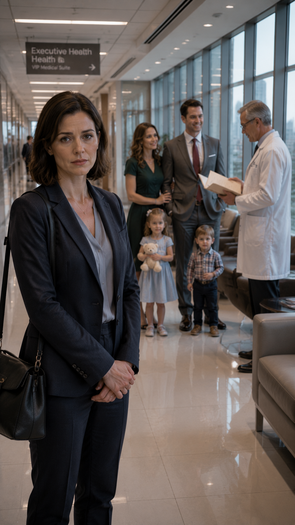 MY HUSBAND HAD TWO CHILDREN WITH HIS SECRETARY, AND I STAYED UTTERLY SILENT. BUT DURING AN ORDINARY MEDICAL EXAM, THE DOCTOR TURNED TO HIM AND ASKED, “HAS YOUR WIFE STILL NOT TOLD YOU?” IN AN INSTANT, HIS SMILE DISAPPEARED.