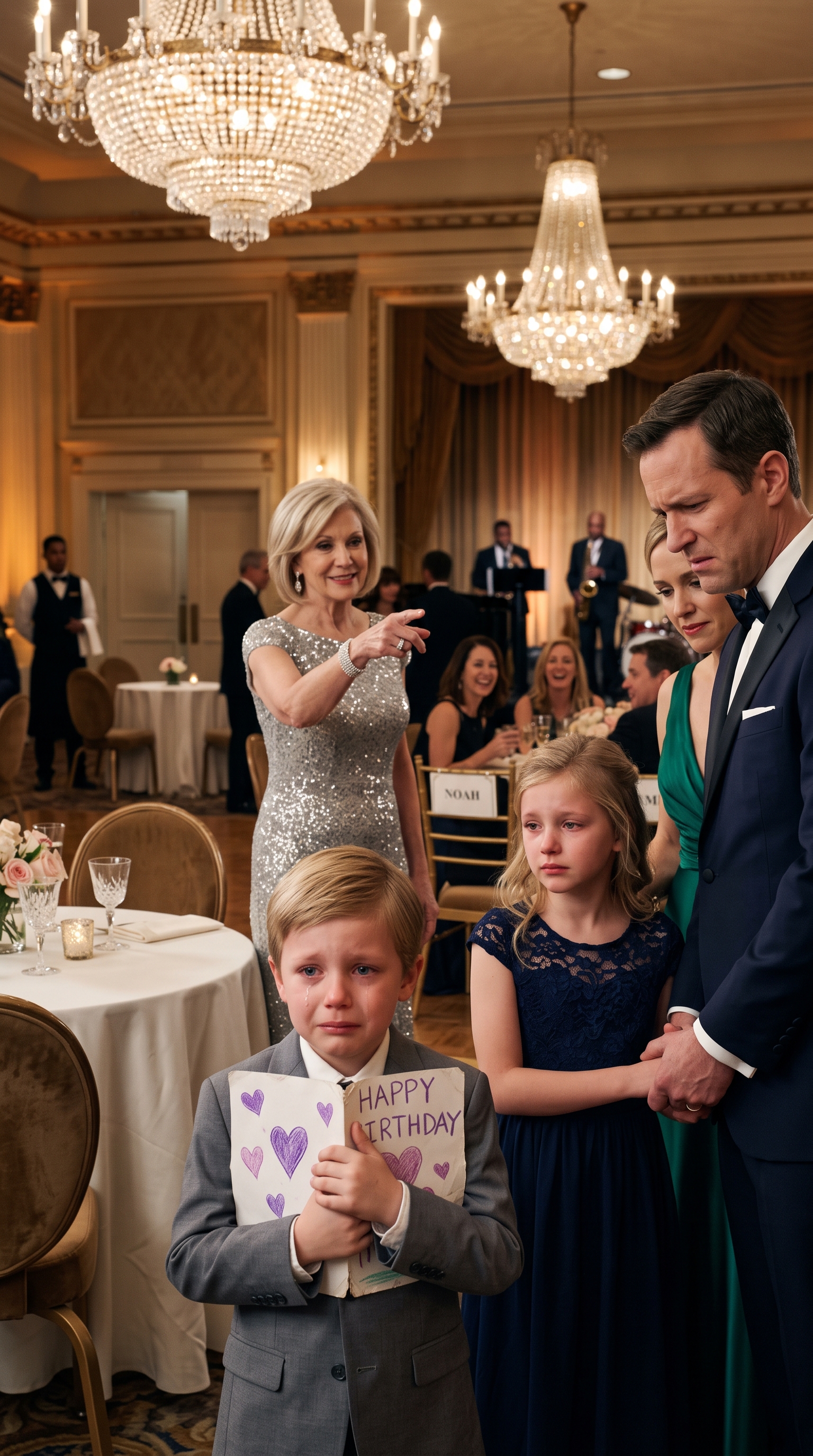 “I PAID $50,000 FOR MY MOTHER’S SEVENTIETH-BIRTHDAY GALA AT A LANDMARK LUXURY HOTEL IN MANHATTAN. THEN MY SISTER ARRIVED WITH SEVERAL ADDITIONAL GUESTS, AND MOM ASKED MY EIGHT-YEAR-OLD SON AND TEN-YEAR-OLD DAUGHTER TO SURRENDER THEIR SEATS AT THE FAMILY TABLE.