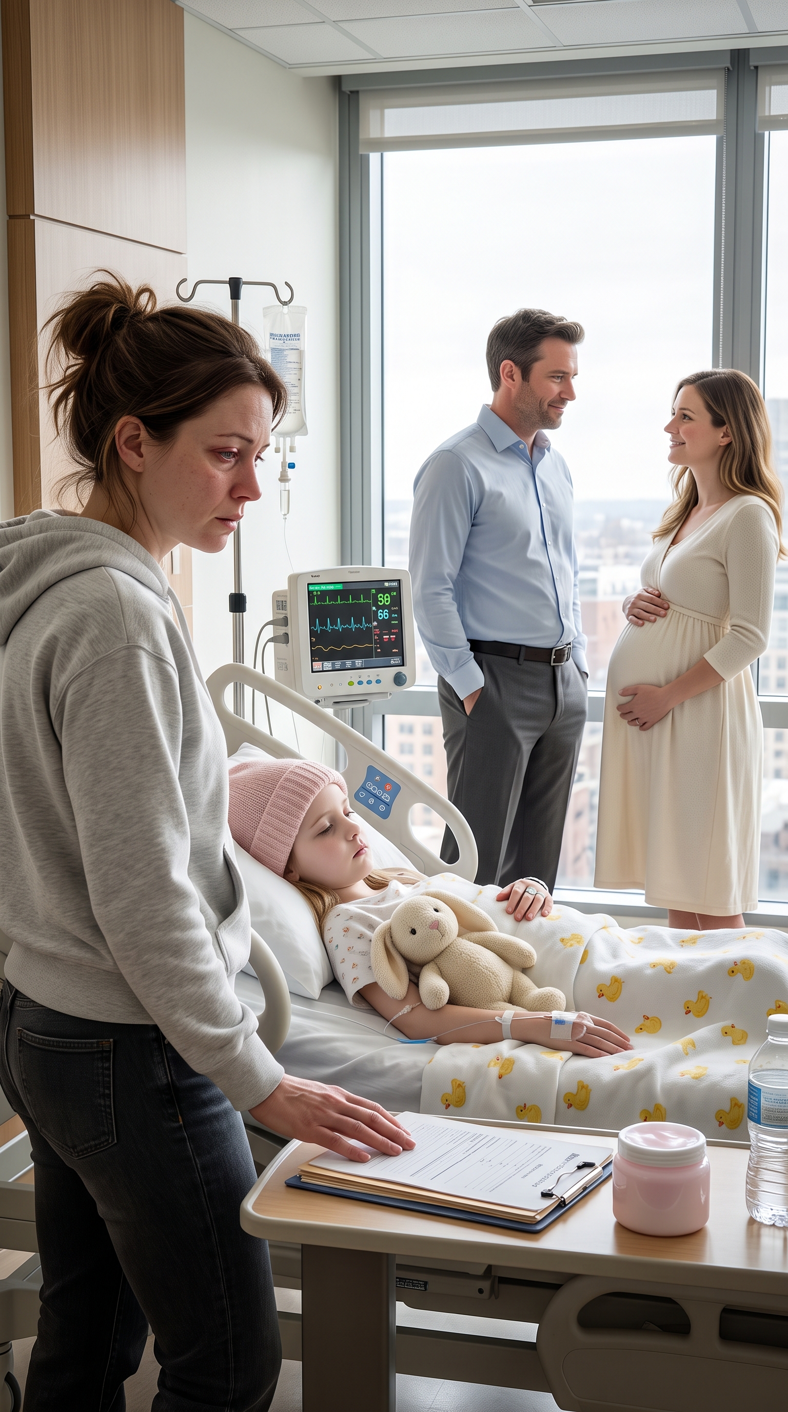 MY HUSBAND AND MY SISTER LAUGHED WHILE MY DAUGHTER HOLLY WAS D IN A HOSPITAL BED. THEN HE SMIRKED AND SAID, “HOLLY HAD A GOOD RUN. WE NEED THAT MONEY FOR MY SON WITH YOUR SISTER.” I S HIM ACROSS THE FACE AND MADE ONE PHONE CALL THAT DESTROYED THEM BOTH