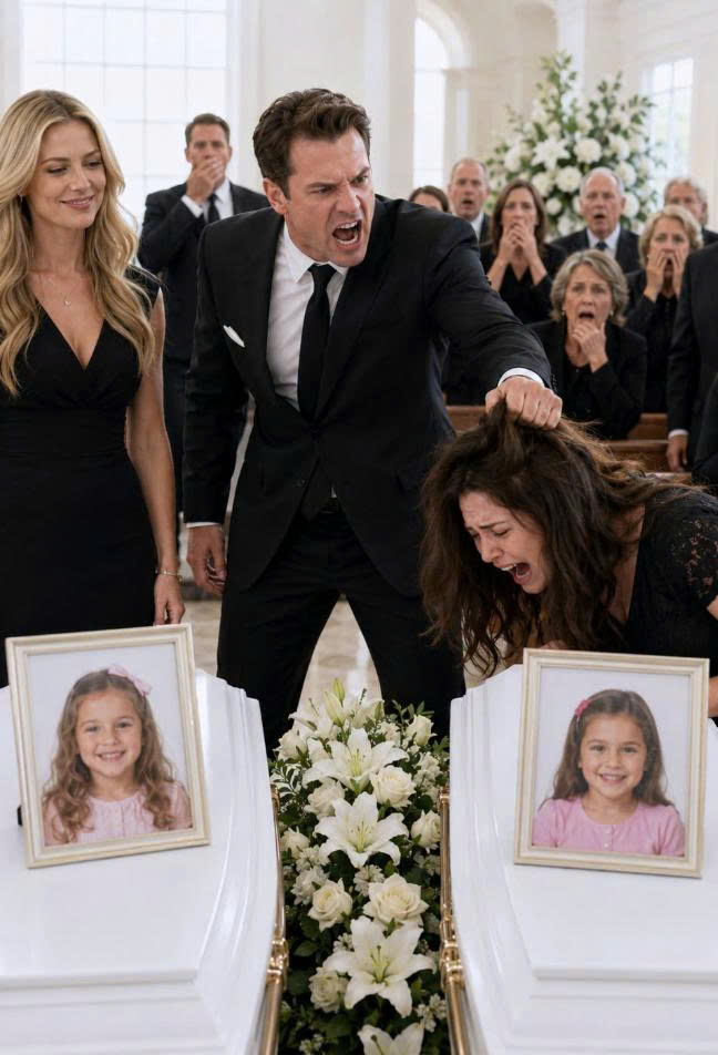 AT MY TWINS’ FUNERAL, WITH THEIR TINY COFFINS IN FRONT OF ME, MY HUSBAND SHOWED UP BESIDE HIS MISTRESS AND HISSED, “GOD TOOK THEM BECAUSE HE KNEW WHAT KIND OF MOTHER YOU WERE.” WHEN I PLEADED, “PLEASE—JUST STAY QUIET TODAY,” HE S ME, B MY HEAD AGAINST A COFFIN, AND WHISPERED, “SAY ONE MORE WORD, AND YOU’LL BE JOINING THEM.
