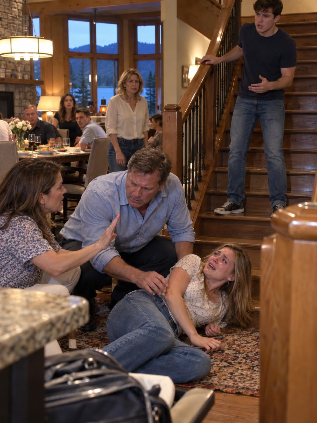 "My brother pushed me down twelve stairs while our relatives watched. Dad told me to “walk it off,” and Mom said I was ruining the weekend. I was seventeen, lying on the floor, unable to feel my right foot. When my aunt reached for her phone, Dad tried to stop her from calling an ambulance...