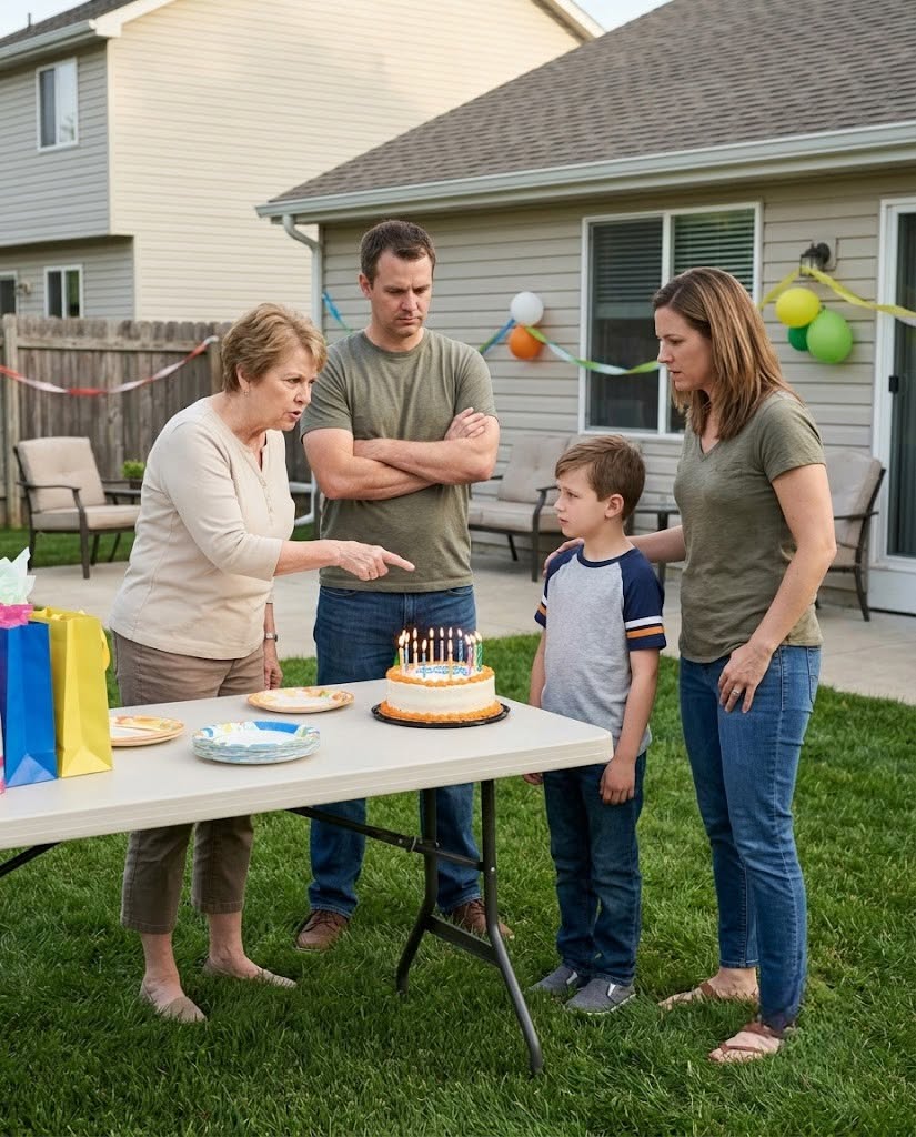My mother stood in my backyard, pointed at my son’s ten birthday candles, and said, “This party ends now. Patrick’s children shouldn’t have to watch Ethan feel special.”