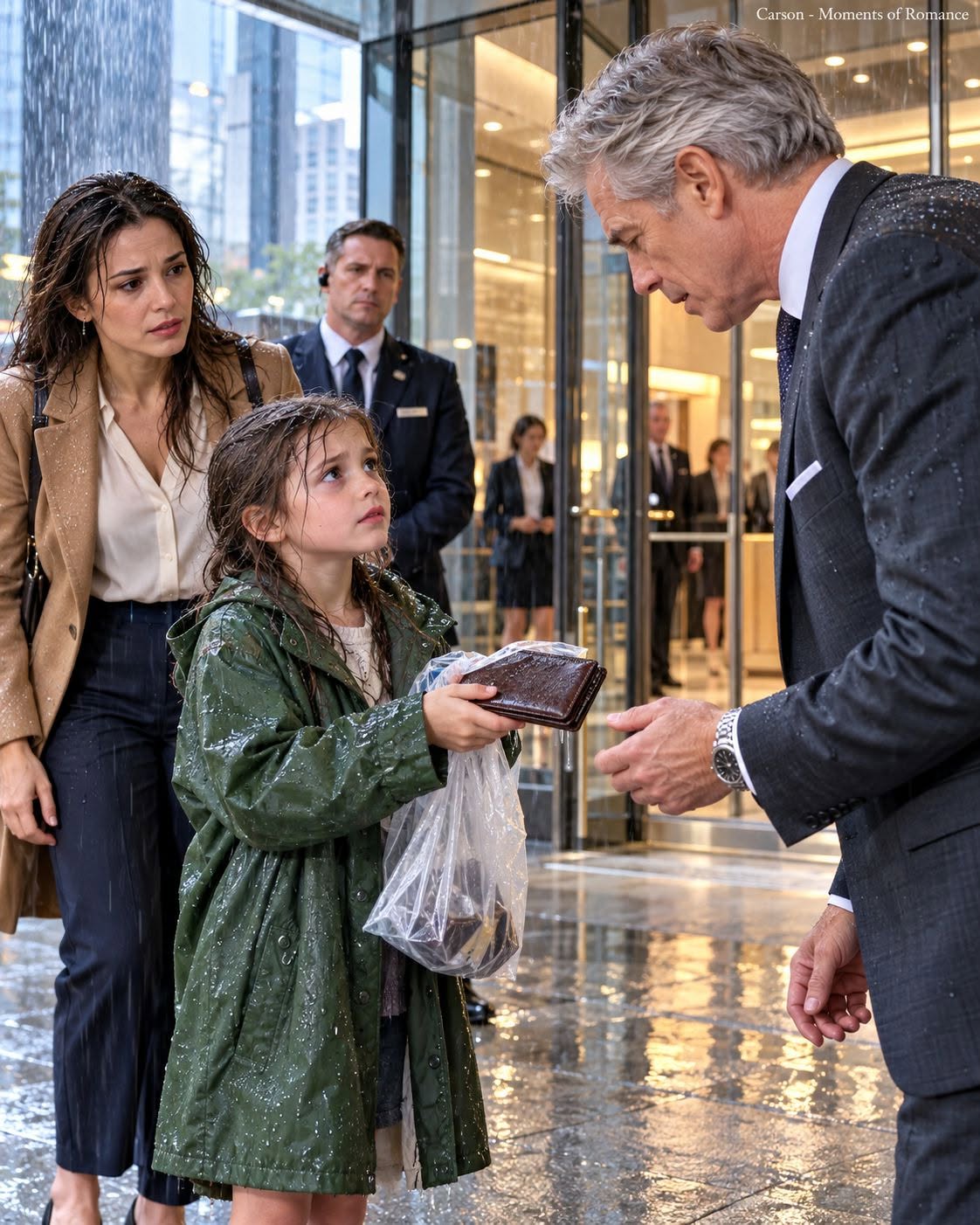 An 8-year-old girl stood in the rain for nearly two hours, waiting to return a millionaire’s wallet. When he offered her a reward, she said something that left him completely speechless.