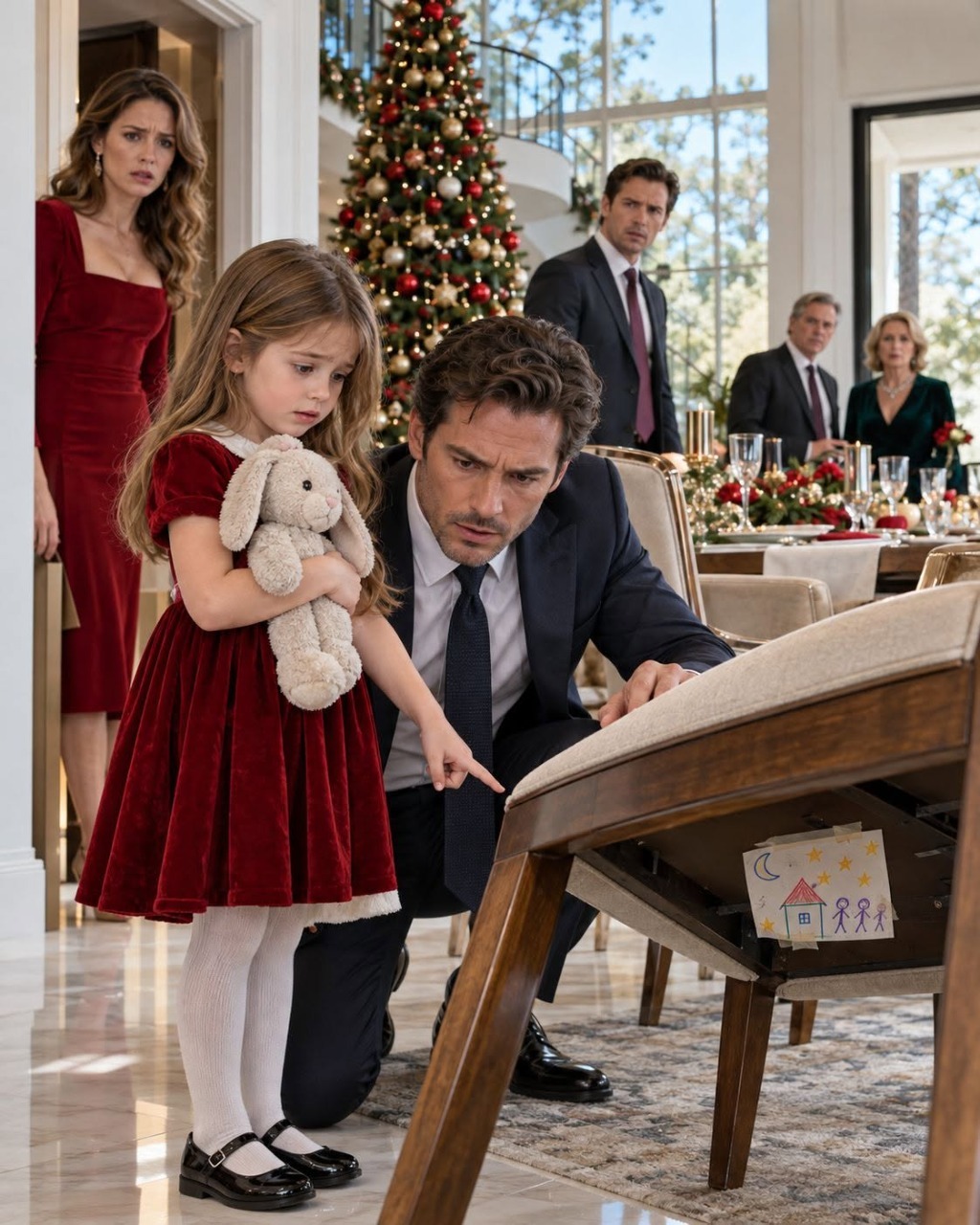 My 5-year-old niece whispered, “The chair hurts me…” and then showed me what was hidden underneath it. Her parents laughed and told me she was just trying to get attention. I didn’t argue. I quietly pulled out my phone and called a doctor. Two hours later, one horrifying detail was enough to expose a secret that would tear our entire family apart.