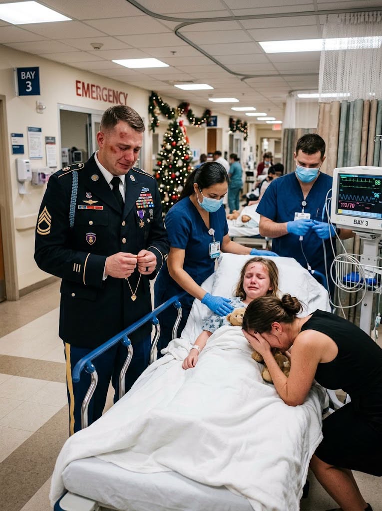 Returning home several hours early on Christmas, I froze when I saw my 10-year-old daughter trapped inside her medical brace, secured with a padlock. My wife laughed, “Bad children have to be disciplined. Look at her now, obedient as a dog,” and refused to unlock it. I rushed my daughter to the hospital. When the surgeon cut the brace open, a hidden chain dropped out. She looked at me and said, “Call the police.”