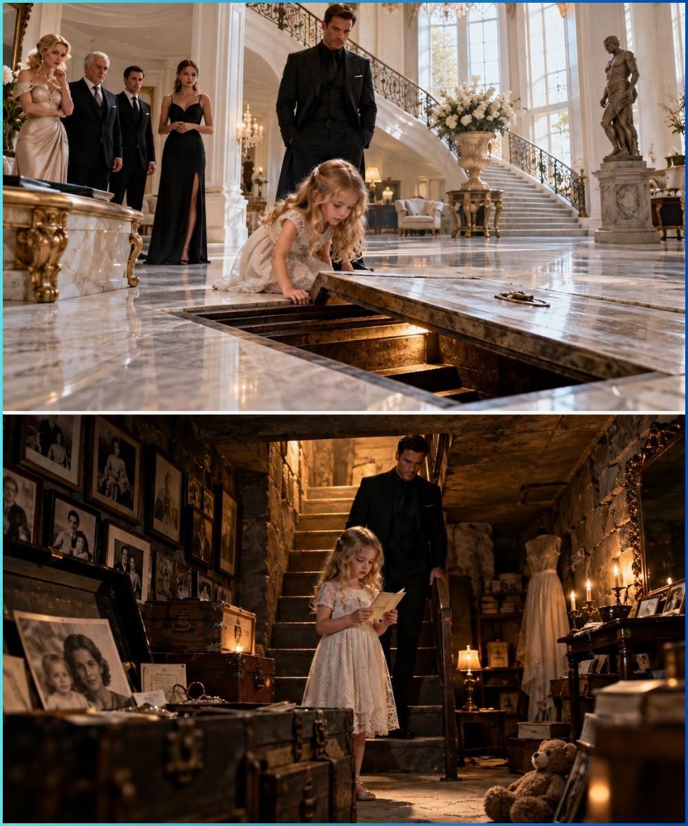 A little girl found the secret door in the mafia boss’s mansion, and what waited beneath it proved his family had been lying for eleven years