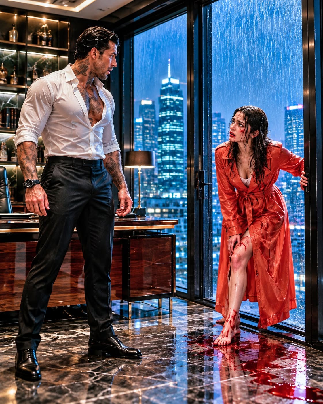 She Whispered "Sorry I'm Late"—Then the Mafia Boss Saw the Blood Trail Behind Her