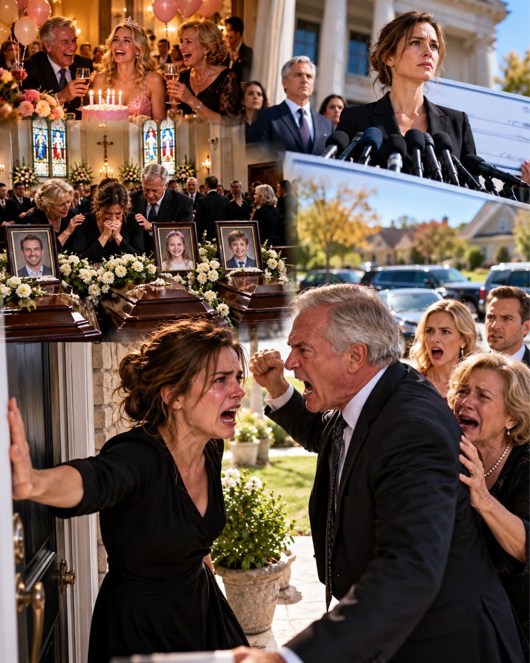 My parents skipped the funeral of my husband and two children because it was my sister’s birthday. When I begged them to come, my father calmly said, “Today is your sister’s birthday. We can’t come.” Six months later, one headline about me made my entire family panic when they learned I had...