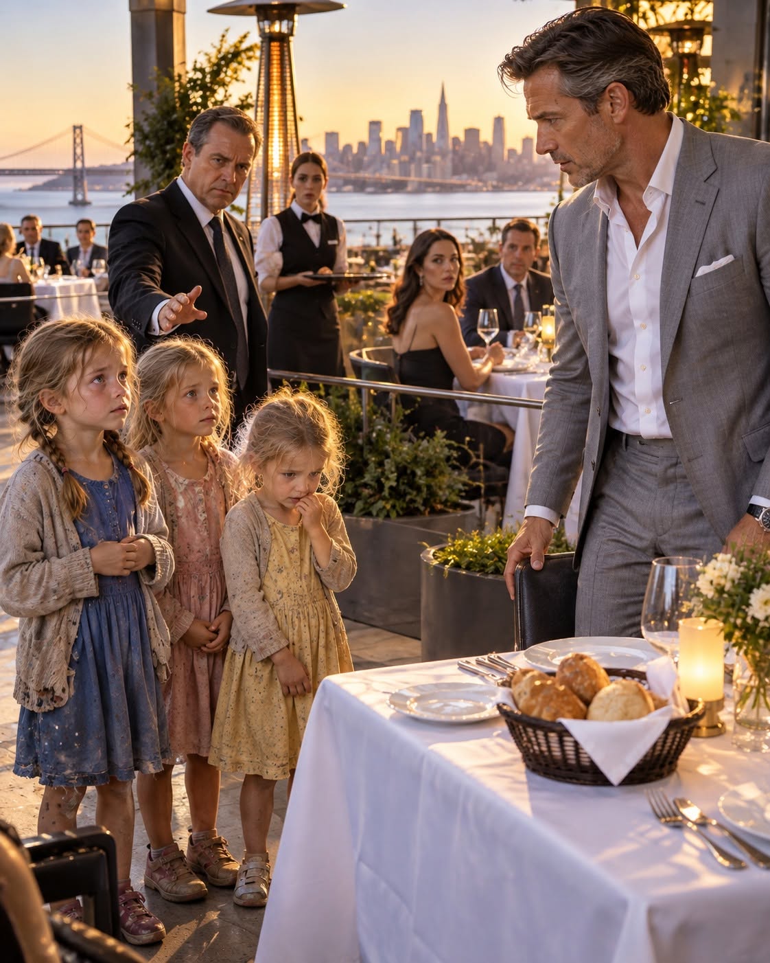 “Sir, can we have some bread ”asked three little girls — and the millionaire CEO broke down in