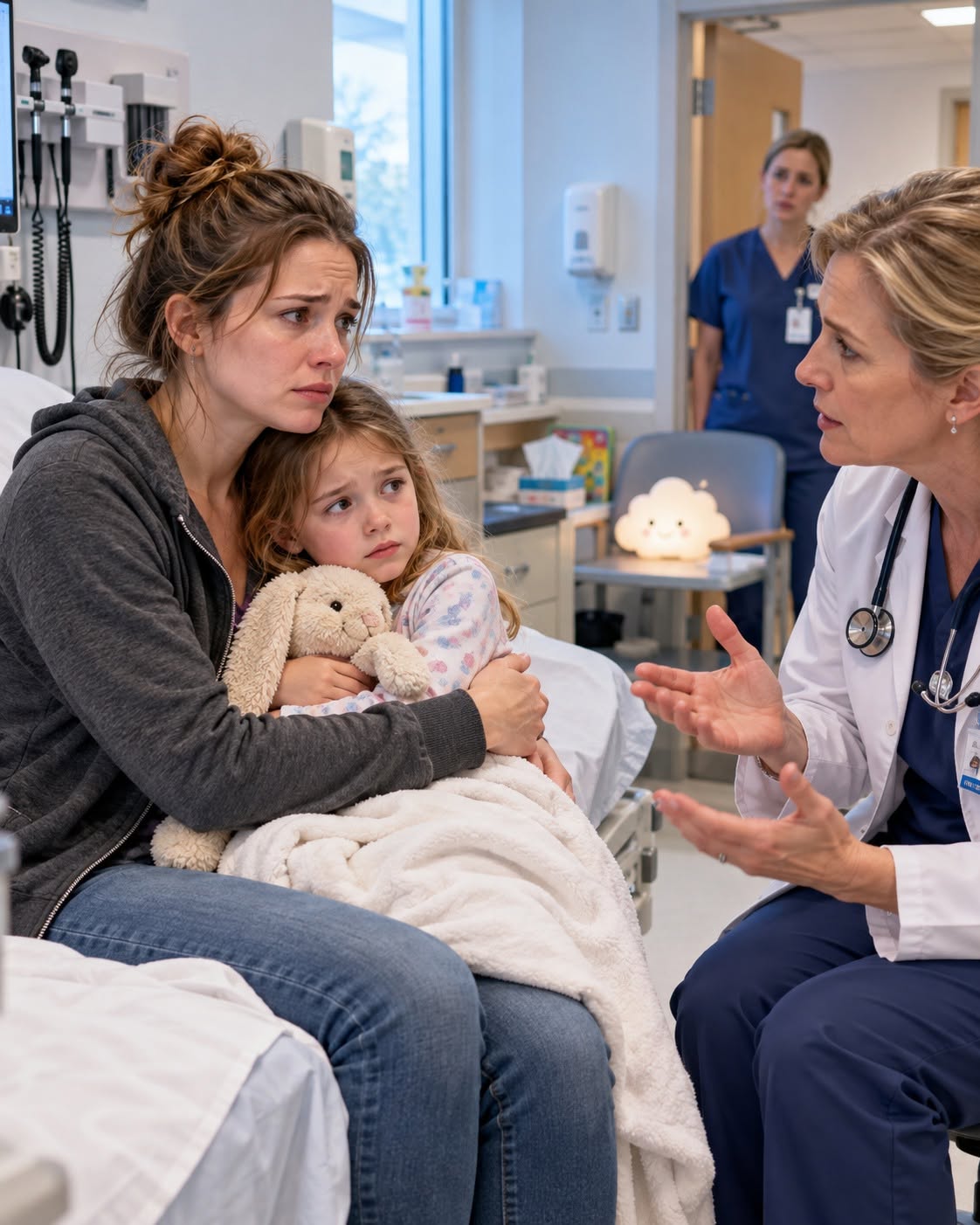 My 6-Year-Old Daughter Cried, “Mommy, Please Don’t Make Me Go Home.” At the Hospital, a Doctor Pulled Me Aside and Said, “We Need to Protect Her.” That Night, Investigators Examined the Little Lamp Someone Had Recently Put Beside Her Bed—and What They Found Made Me Question Every “Normal” Moment in Our Home