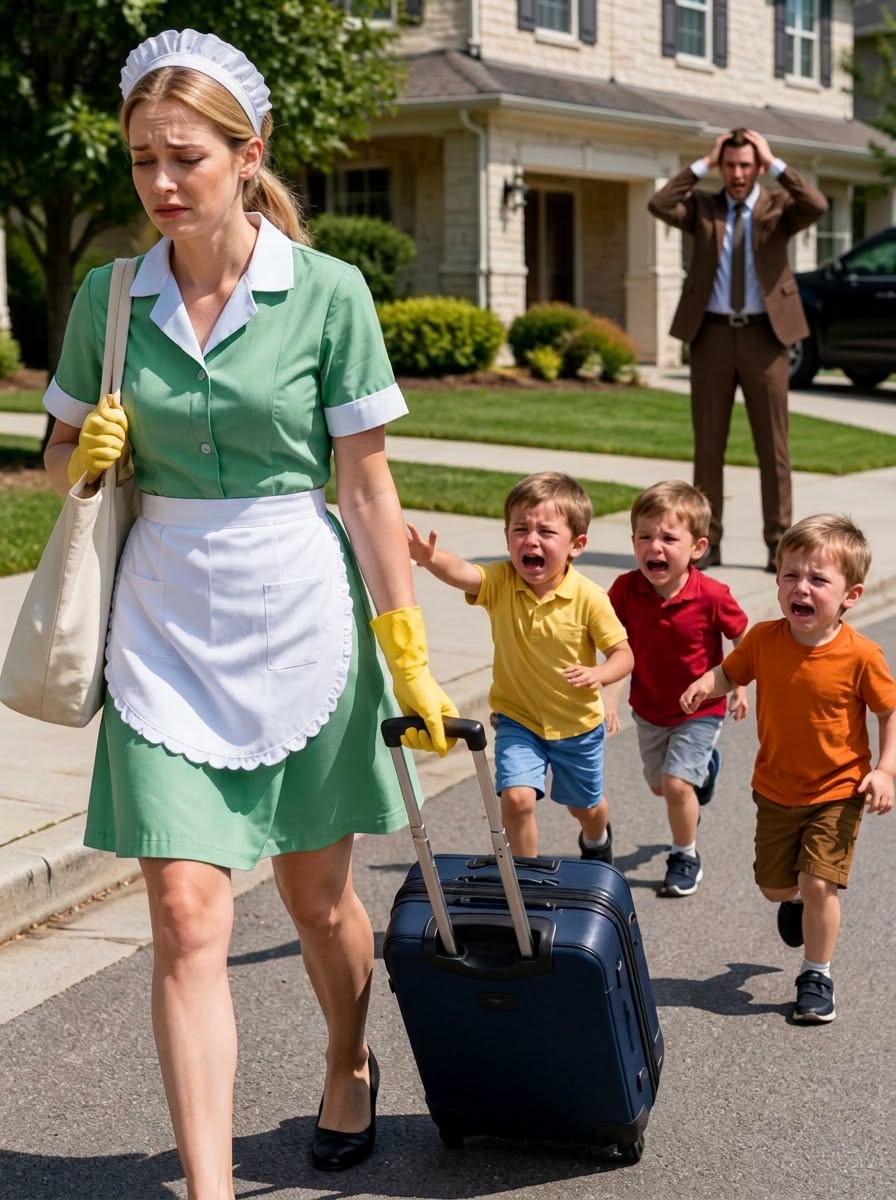 The Billionaire Accused His Housekeeper of Theft and Threw Her Out—Minutes Later, His Bleeding Triplets Exposed the Horrifying Truth