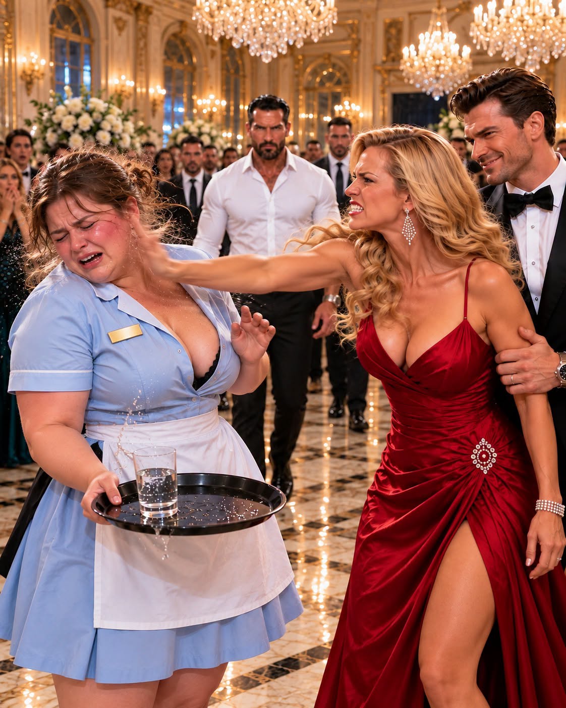 CEO's Girlfriend Viciously Tore a Plus-Size Waitress's Dress in Front of Everyone, Never Knowing She Was the Mafia Boss's Wife and Would Be Shattered