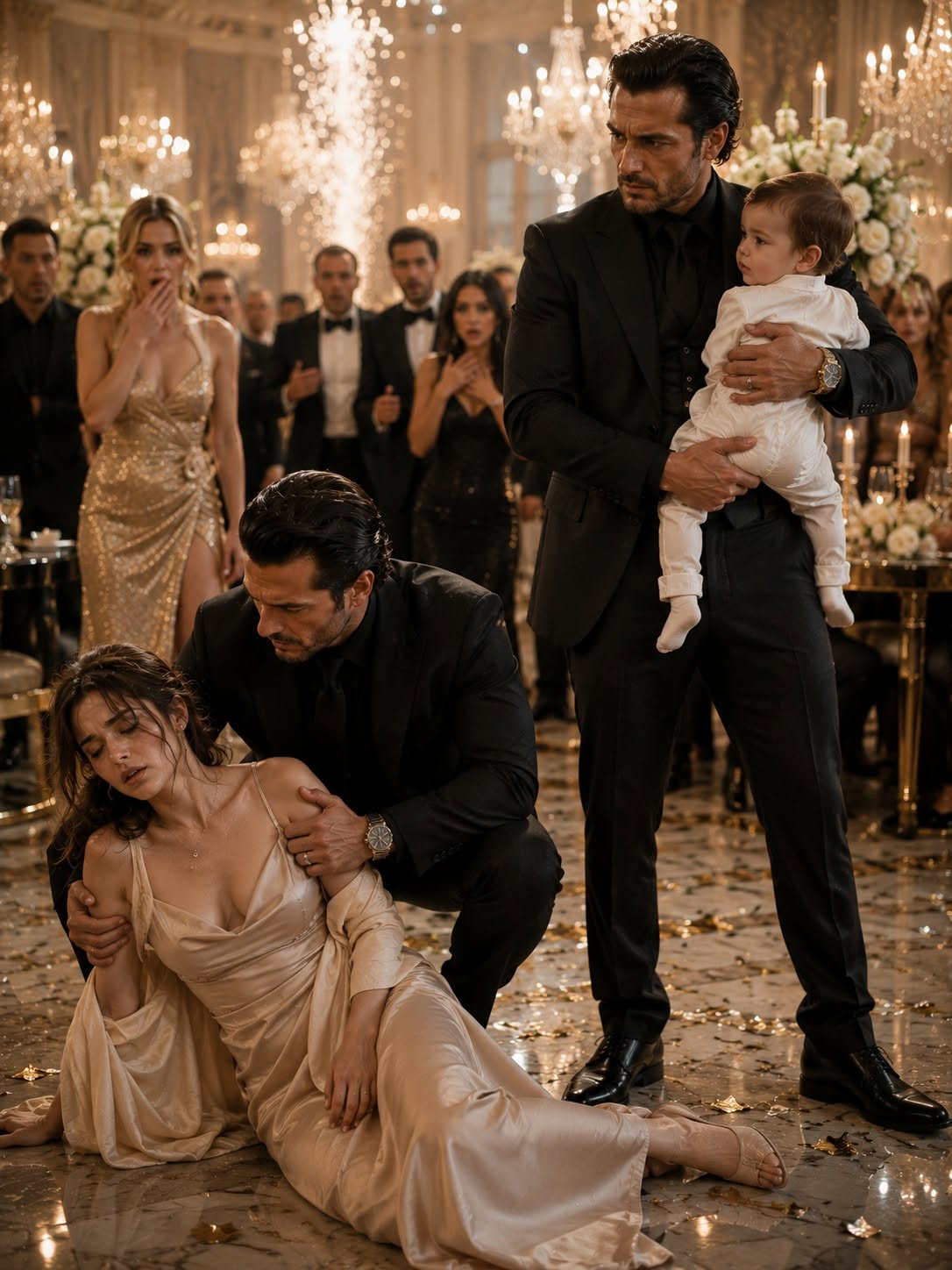She Collapsed Amid Glitter and Chaos—The Mafia Boss Held Her Baby and Declared, “You’re Mine”