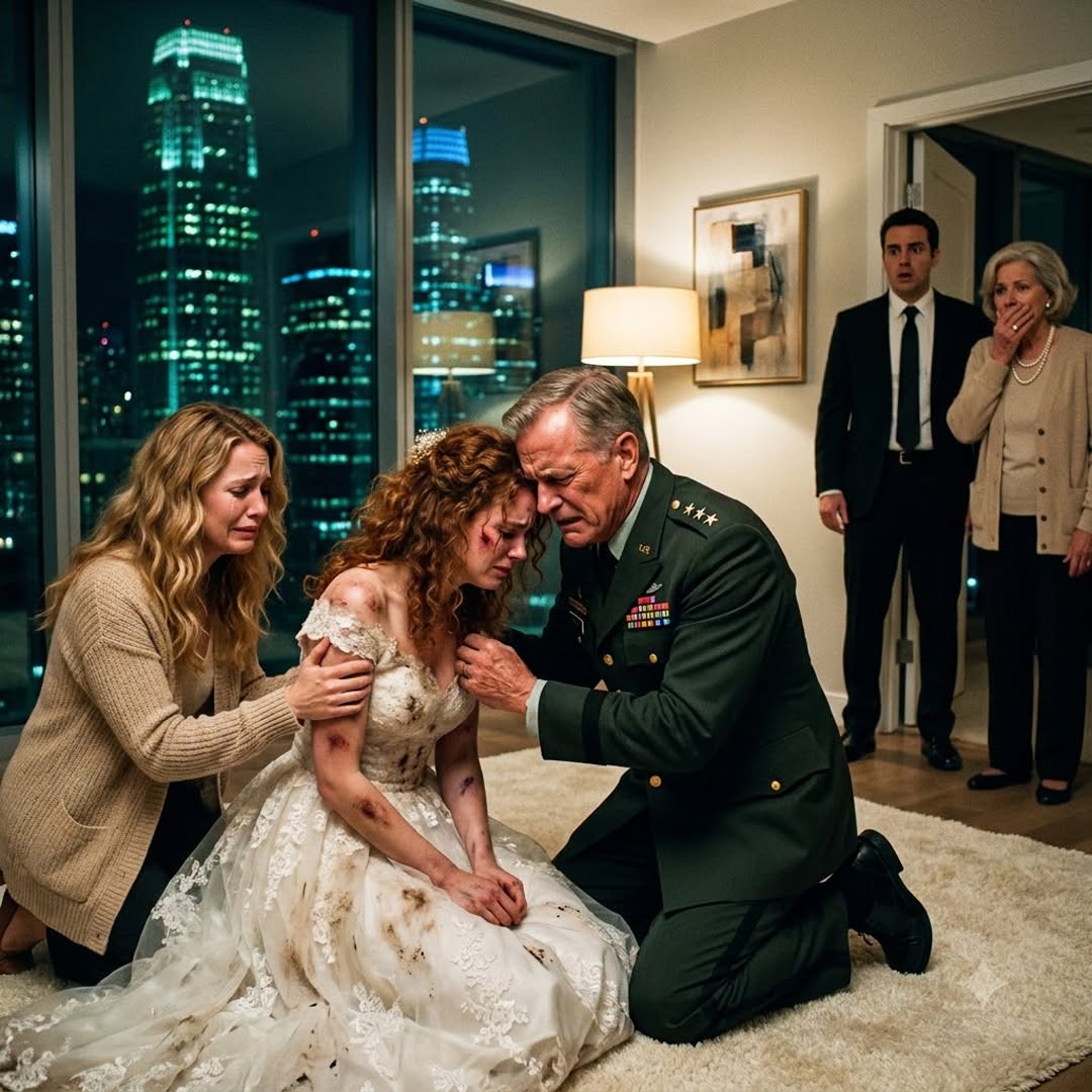 My daughter knocked on my door at three o’clock in the morning still wearing the wedding dress I’d zipped up for her hours earlier, torn, bloodstained, and hanging off her bruised body.