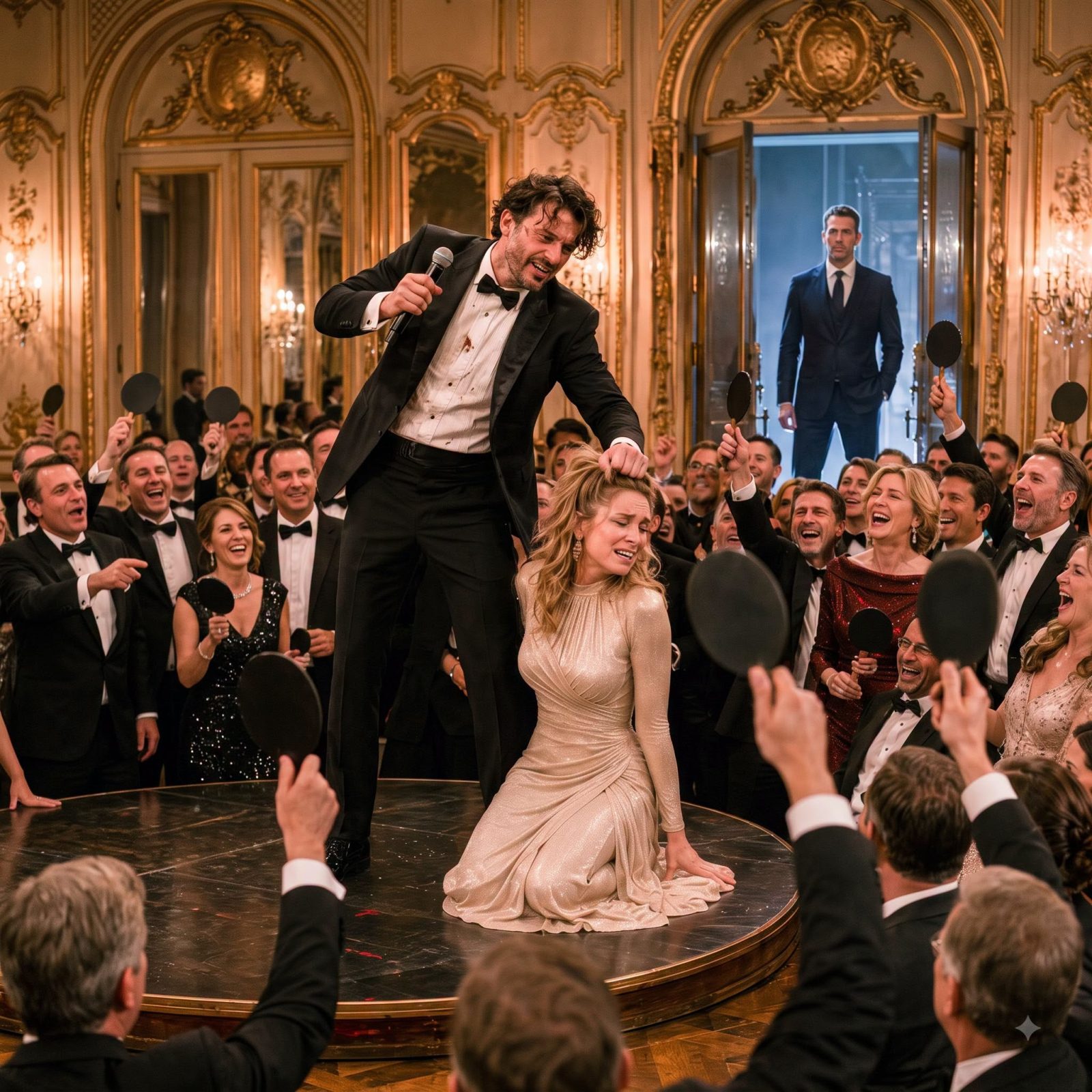 At the gala, her intoxicated husband auctioned her off as the crowd laughed and bid. Then the doors flew open - One million dollars - a cold voice rang out. The man pulled her close - Now repay me with your life!