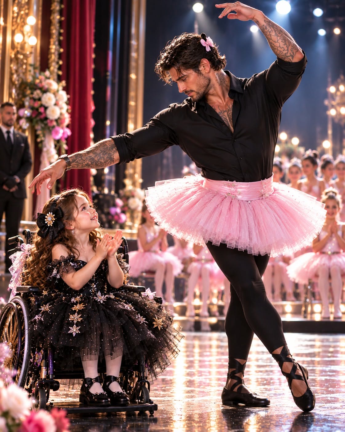 # A SIX-YEAR-OLD GIRL IN A WHEELCHAIR FORCED NEW YORK'S MOST FEARED MAFIA BOSS TO DANCE BALLET, BUT WHAT SHE WHISPERED BEFORE THE PERFORMANCE BROKE HIS HEART.