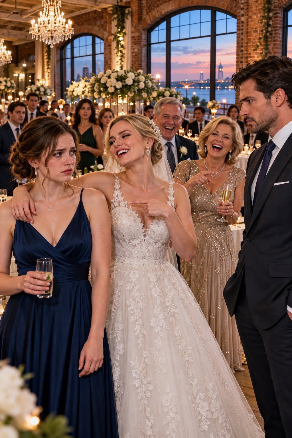 My sister humiliated me in front of her boss at her wedding, calling me “the embarrassment of our family.” My parents burst out laughing. But her boss didn't even smile. He just stared at her, then said five words that made her entire world collapse.