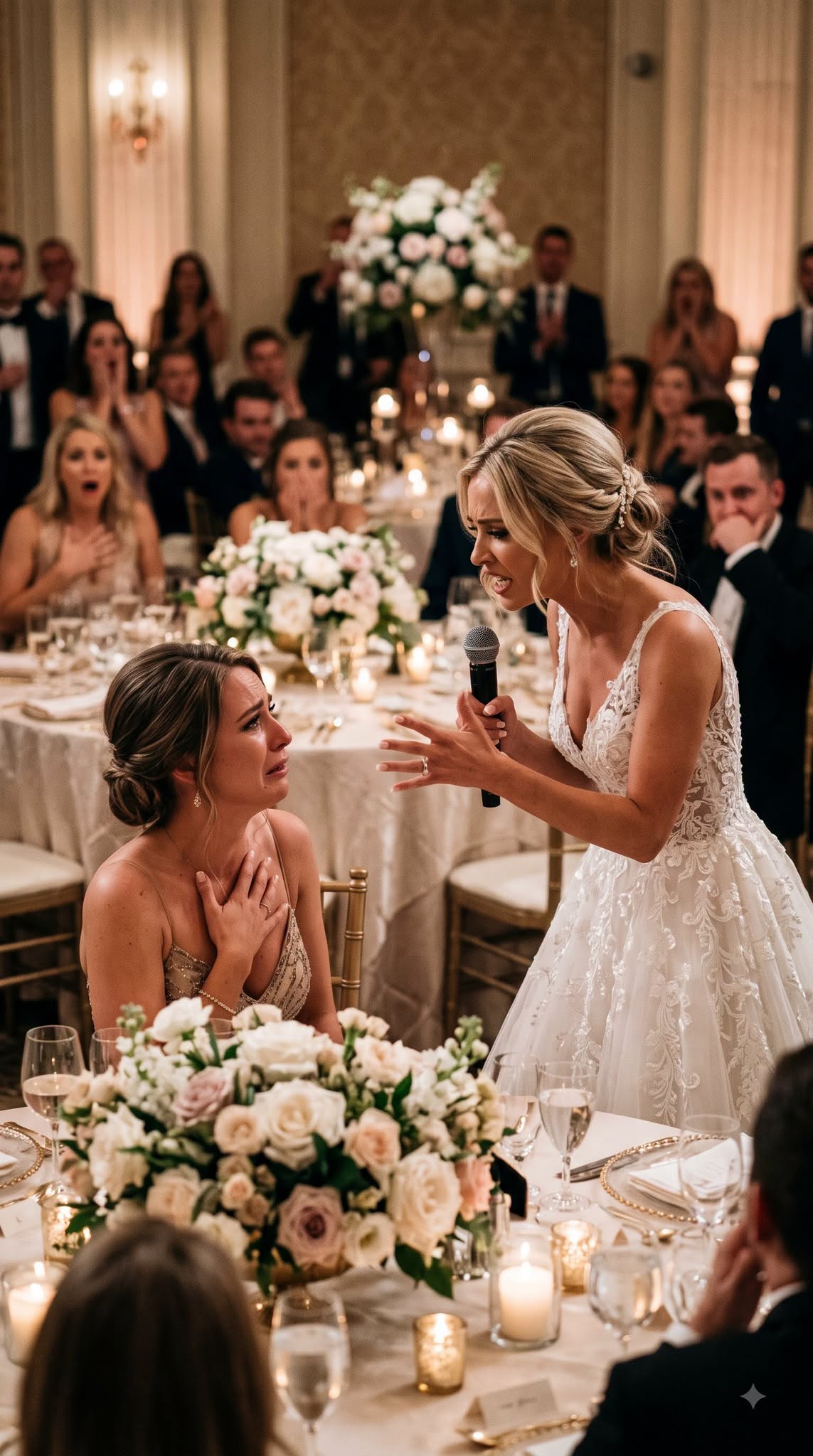"During her wedding toast, my sister smashed a heavy metal mic into my head, whispering: "Calm down. It slipped from my hand." My fingers came back covered in blood as I rushed straight to the ER. While cleaning the wound, the doctor suddenly stopped and asked: "Do you know what this is?" Four days later, that horrifying discovery changed everything. What did she plant inside my skull?"