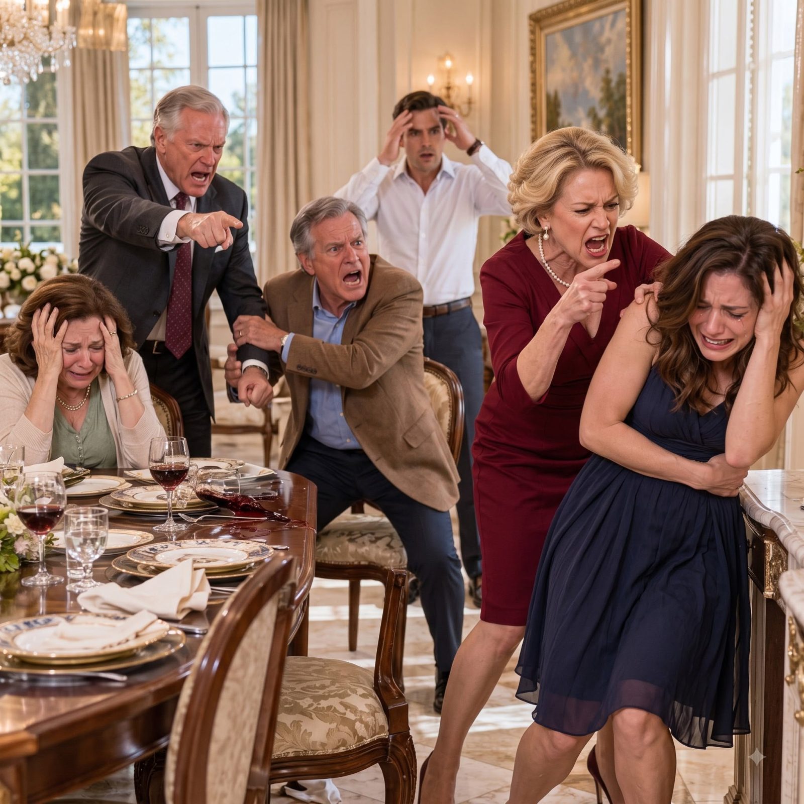My father-in-law called my parents “poor trash” in front of everyone. I defended them—and my mother-in-law broke my rib. I walked out, made one phone call, and twenty minutes later...