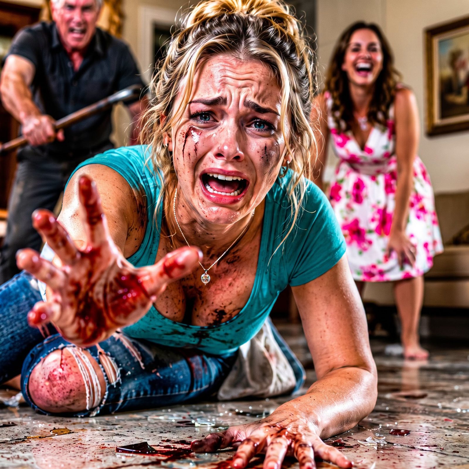 I tried to get away with my eight-year-old daughter, but Dad crushed my hand with a crowbar. I pleaded with my sister to stop him. She just laughed at me. Hours later, I found out the reason. An $850,000 payout.
