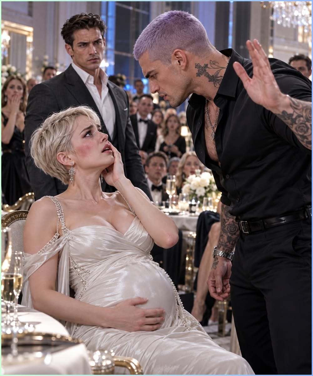 Seven months pregnant, Evelyn Mercer was slapped by her husband in front of two hundred people.