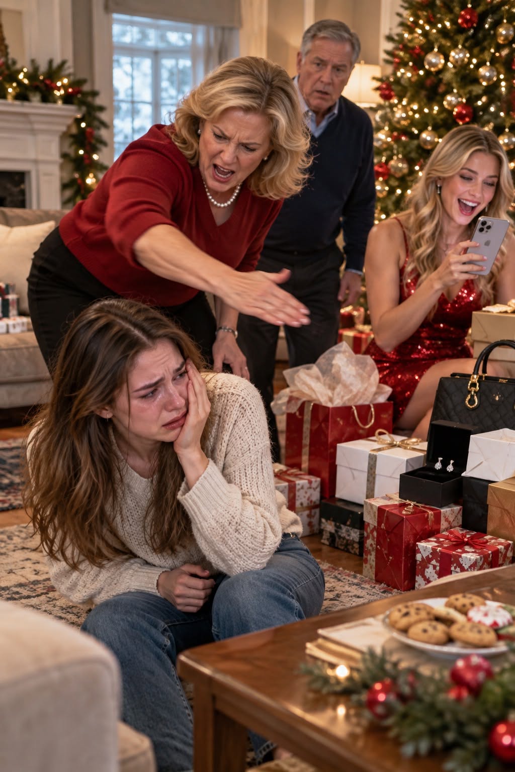 “Don't embarrass your sister,” my mother said, and slapped me beside our Christmas tree. Three days earlier, I had paid $1,200 toward my sister's college tuition. Dad had warned me there would be no gifts because money was tight, so I'd arrived with homemade cookies and no expectations. Then my sister unwrapped a new phone, diamond earrings, and a handbag worth more than my used car. The empty space under the tree wasn't what hurt most. It was how quickly my parents defended it. I left with a burning cheek and a question I'd avoided for years: What exactly had my money been paying for?