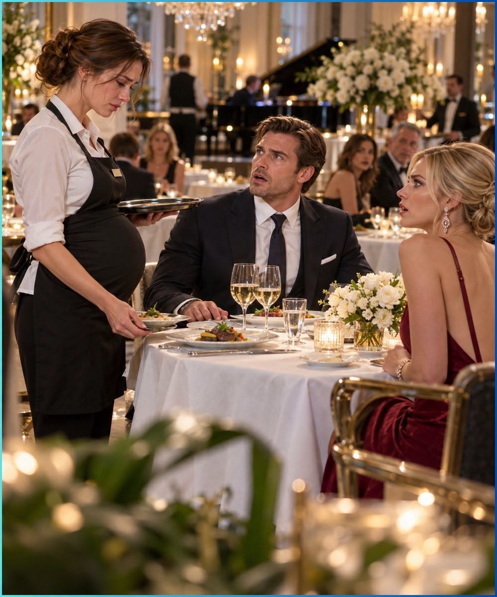 The millionaire froze when he saw his pregnant ex-wife serving his date, but the truth he uncovered destroyed the life he thought he had won