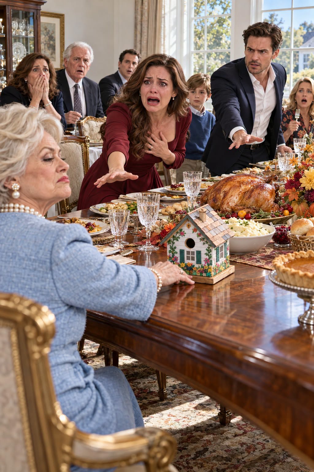 At Thanksgiving Dinner, My 8-Year-Old Son Gave My Mom A Birdhouse He Painted To Look Like Her House. She Handed It Back And Said, "Give It To Someone Who Wants it." The Table Went Quiet. My Wife's Eyes Filled Up. I Put Down My Fork And Said, "Say Goodbye To Grandma, Buddy. It's The Last Time." We Drove Home In Silence. 3 Weeks Later...