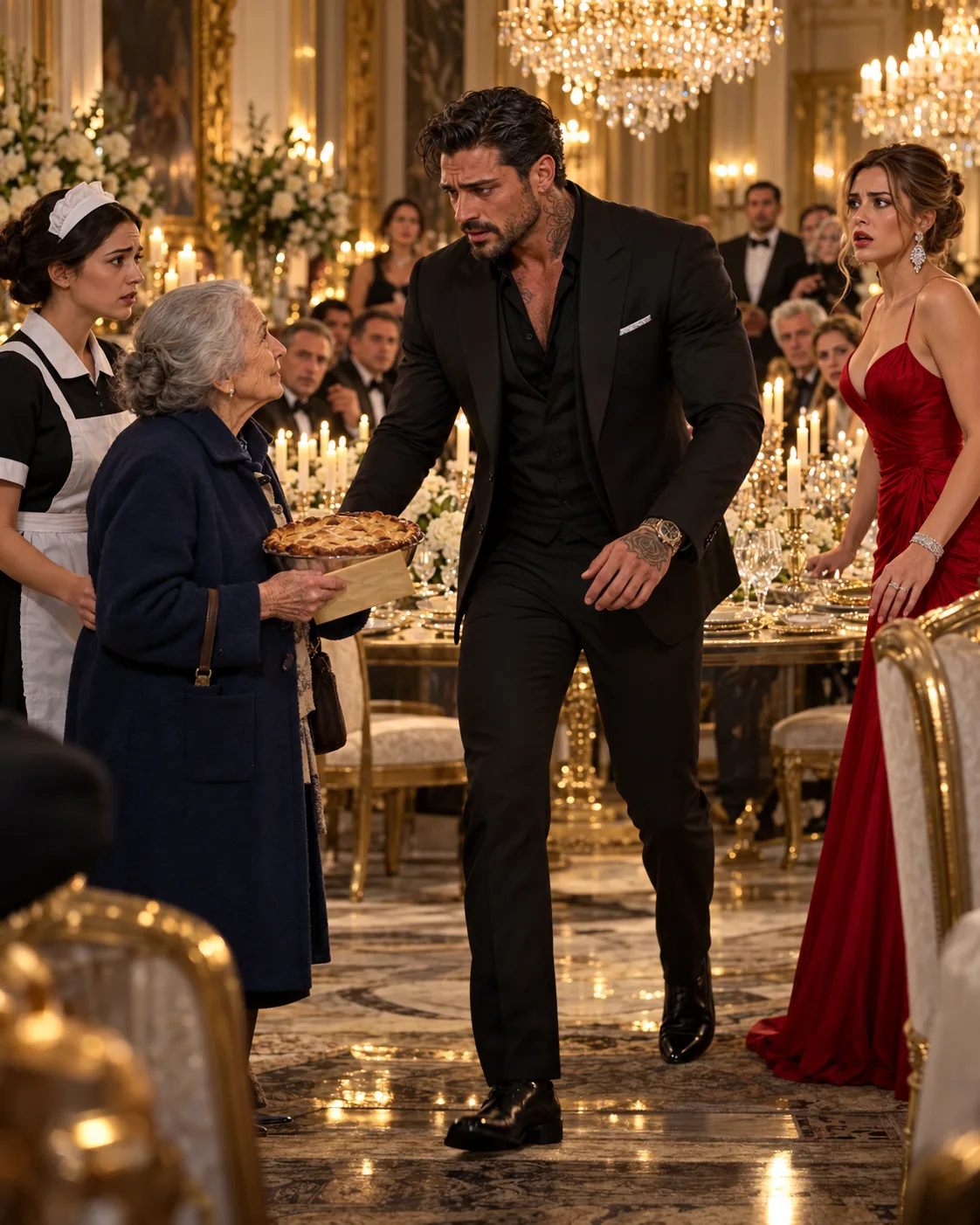 "THE MAFIA BOSS’S FIANCÉE TOLD ME TO SEAT HIS SEVENTY-EIGHT-YEAR-OLD FORMER HOUSEKEEPER IN THE KITCHEN—BUT WHEN I BROUGHT HER TO THE ENGAGEMENT TABLE, LUCA MORETTI STOOD UP AND CALLED HER “MAMA ROSA.”