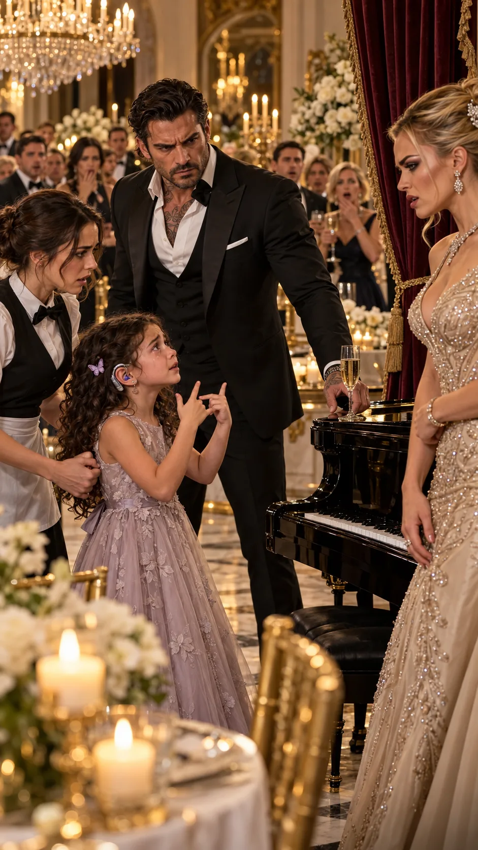 "**THE MAFIA BOSS'S FIANCÉE ORDERED ME TO STOP USING SIGN LANGUAGE WITH HIS NINE-YEAR-OLD DAUGHTER—THEN THE LITTLE GIRL SIGNED SIX WORDS THAT MADE HER FATHER PUT DOWN HIS CHAMPAGNE GLASS.**