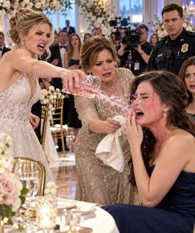 At my sister’s wedding, she grabbed her drink and threw it into my face. “Relax—it’s just a joke.” When I touched my skin, it started to blister red. I went straight to the ER. 3 days later, police knocked on her door to ask about the chemical doctors found on me.