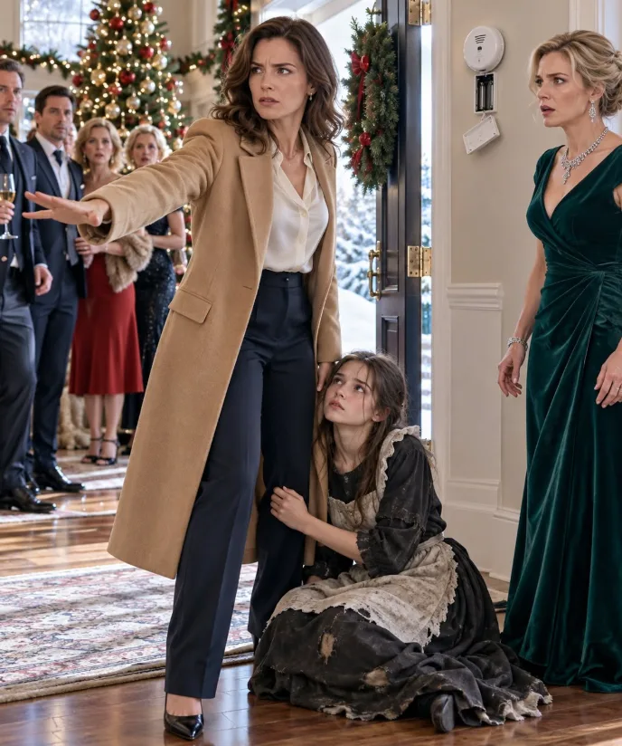 I came home unexpectedly for christmas. I found my daughter sleeping on the floor by the door, wearing torn, worn-out clothes. My sister had used her to clean shoes and told the guests, "that's our crazy servant." I didn't scream. I just stepped forward and said six words... the room suddenly fell silent.