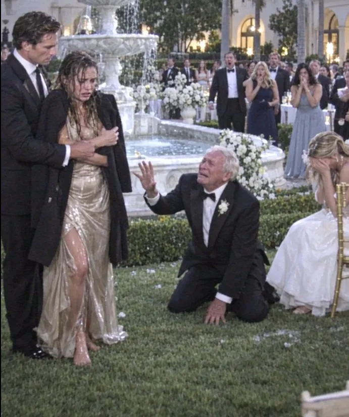 My father shoved me into my sister's wedding fountain while the guests clapped and laughed because I arrived alone. Twenty minutes later, the billionaire they all desperately wanted to impress walked straight past every VIP, wrapped me in his coat, and revealed that the woman they had just humiliated was his wife.
