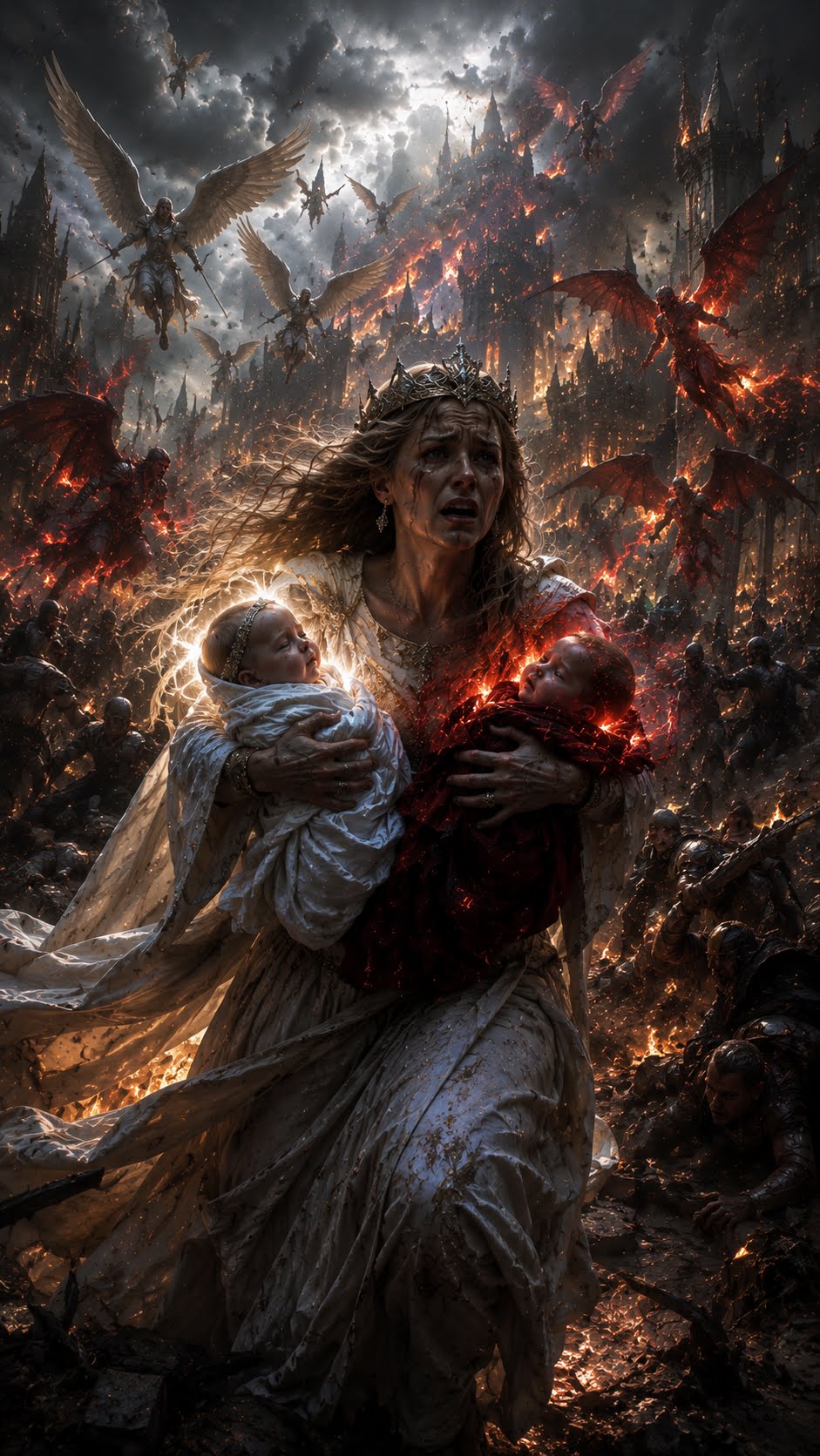 ✨ THE RED WINGS AND THE WHITE WINGS ✨ PART 1 — TWO CHILDREN IN THE NIGHT OF FIRE