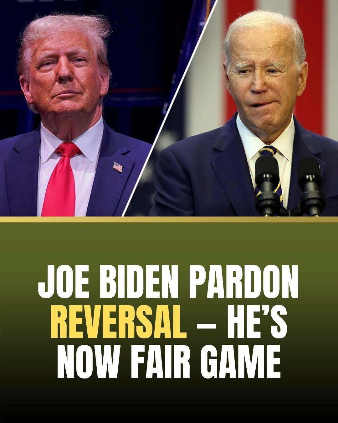 'A PROFILE IN COURAGE'?: DISCLOSURE THAT BIDEN CONSIDERED A TRUMP PARDON FUELS WEAPONIZATION CHARGES